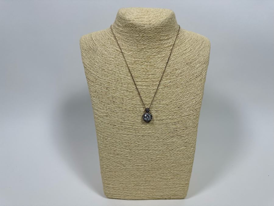 Sterling Silver Pendant With Sterling 18' Chain And Matching Set Of Sterling Earrings 10.1g [Photo 5]