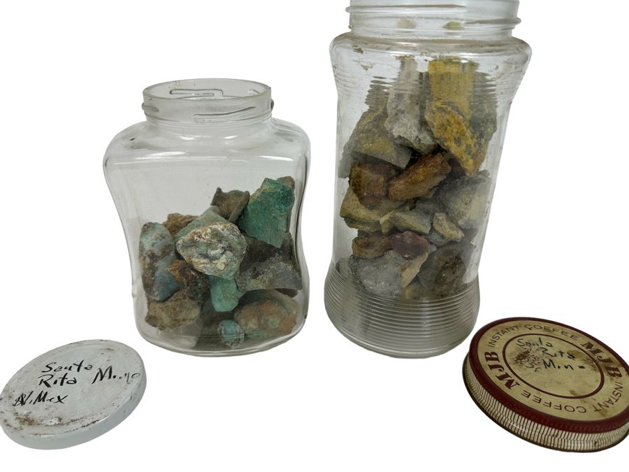 Various Rocks And Minerals (Copper In Matrix) From The Santa Rita Ghost Town Copper Mine In New Mexico - See Photos