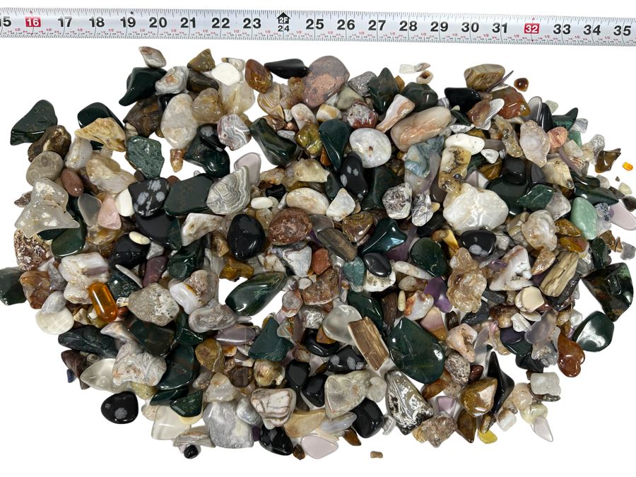 Large Collection Of Various Polished Tumbled Stones - See Photos