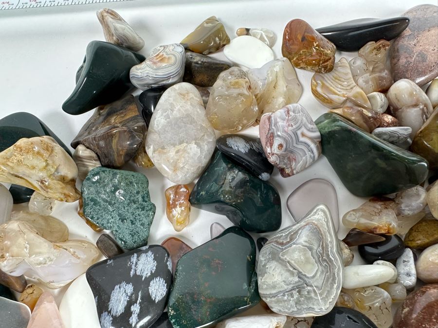 Large Collection Of Various Polished Tumbled Stones - See Photos [Photo 10]