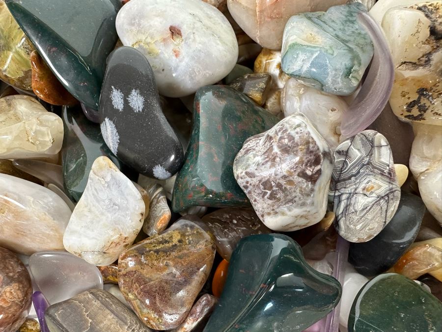 Large Collection Of Various Polished Tumbled Stones - See Photos [Photo 21]