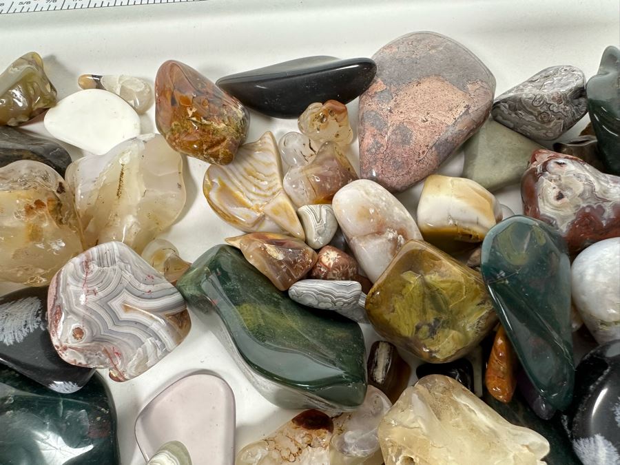 Large Collection Of Various Polished Tumbled Stones - See Photos [Photo 19]