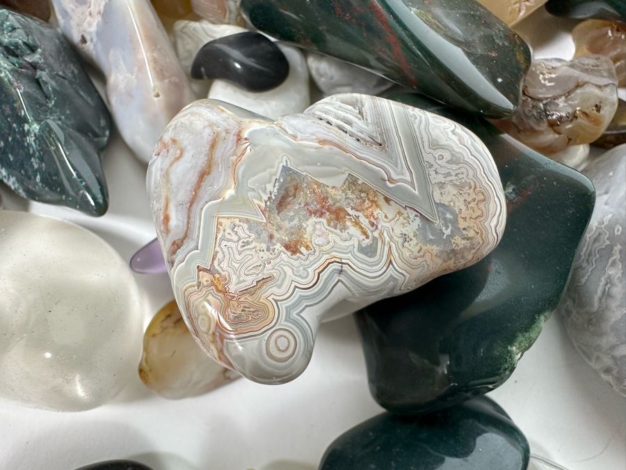 Large Collection Of Various Polished Tumbled Stones - See Photos [Photo 49]