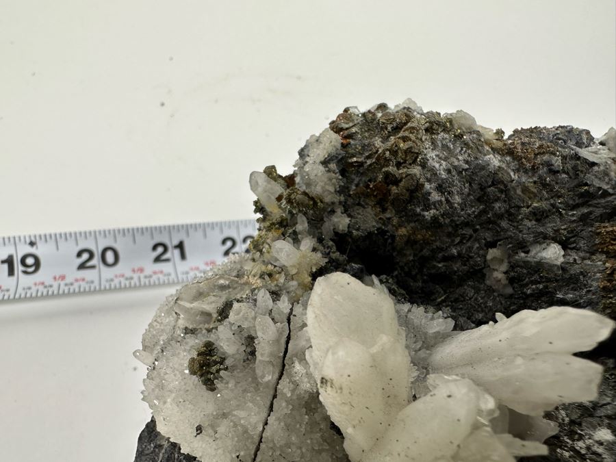 White Crystals And Pyrite Crystals In Matrix 8W [Photo 10]