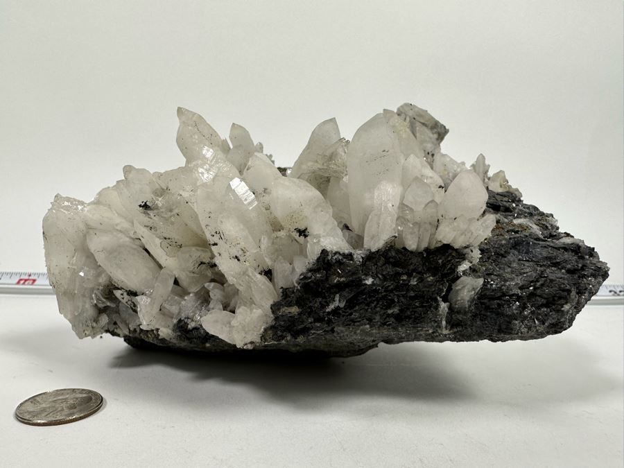 White Crystals And Pyrite Crystals In Matrix 8W [Photo 13]