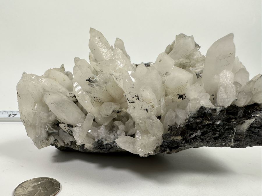 White Crystals And Pyrite Crystals In Matrix 8W [Photo 12]
