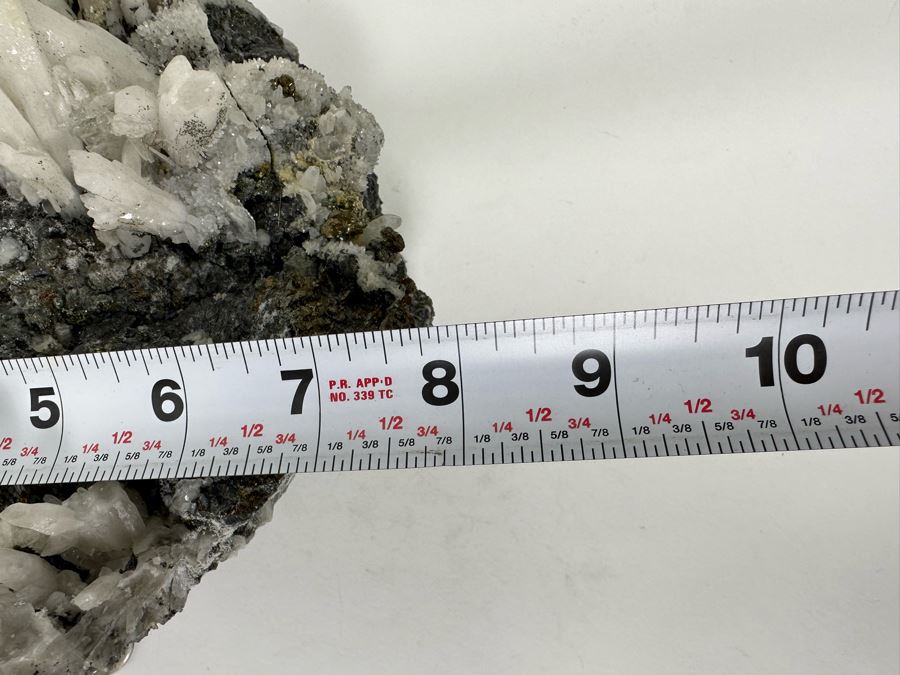 White Crystals And Pyrite Crystals In Matrix 8W [Photo 27]