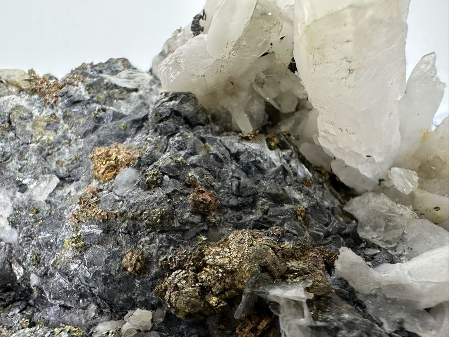White Crystals And Pyrite Crystals In Matrix 8W [Photo 9]