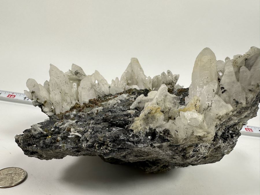 White Crystals And Pyrite Crystals In Matrix 8W [Photo 16]