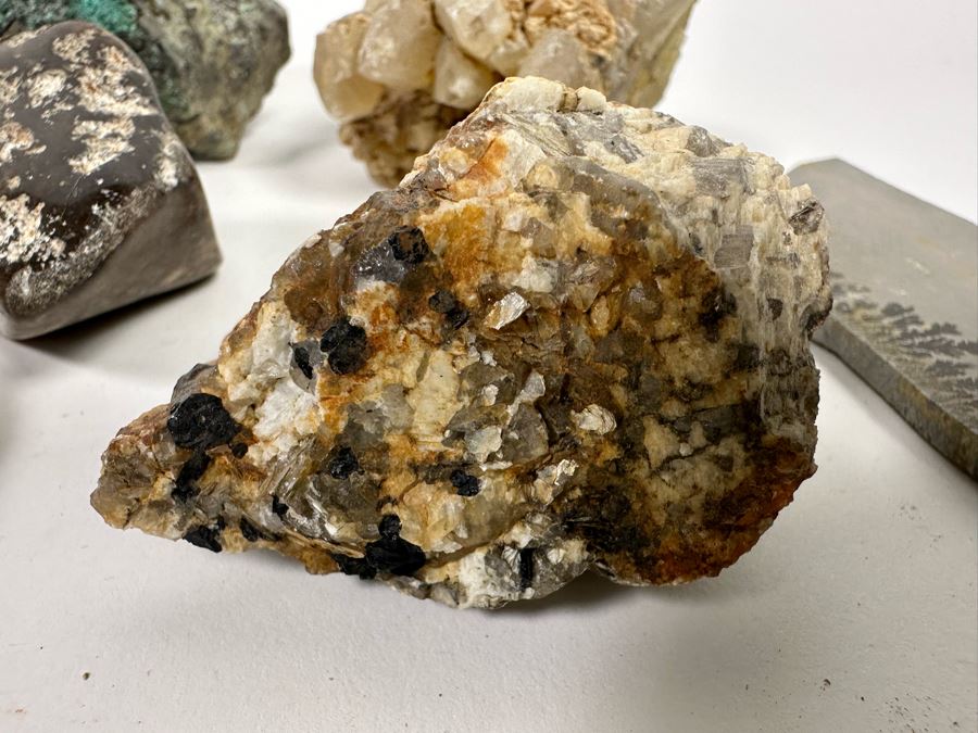 Collection Of Rocks, Minerals, Fossilized Wood And Semi-Precious Stones In Matrix - See Photos [Photo 9]