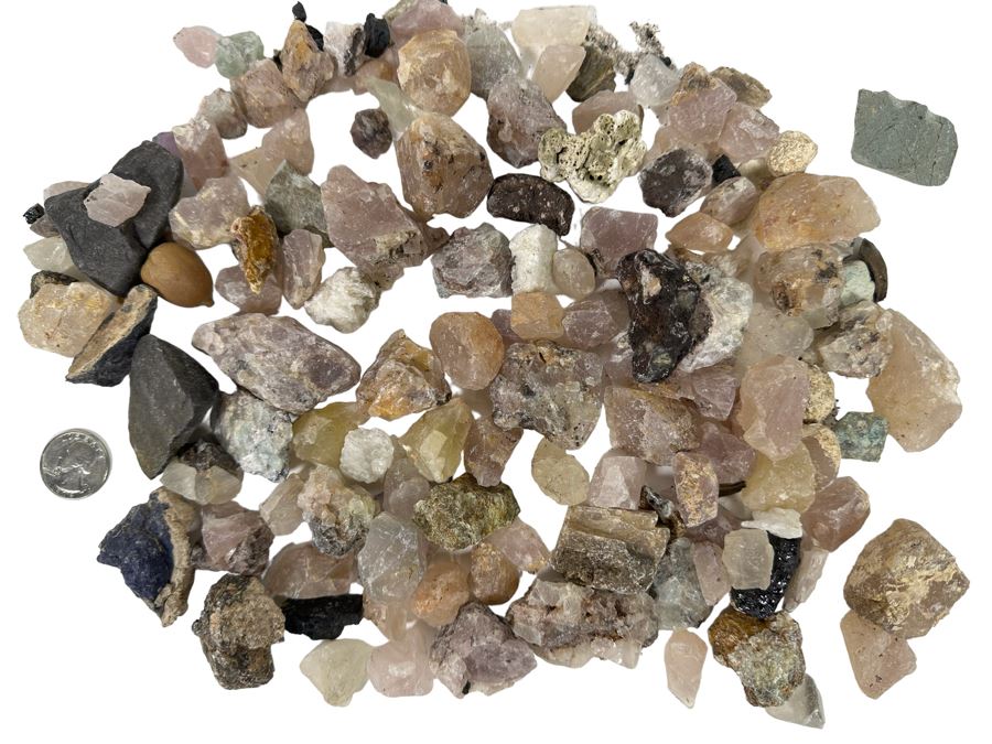 Collection Of Mined Minerals & Rocks Including Rose Quartz - See Photos [Photo 1]