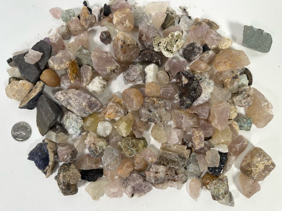 Collection Of Mined Minerals & Rocks Including Rose Quartz - See Photos [Photo 3]