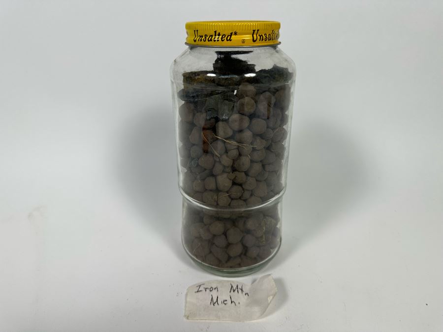Jar Of Iron Ore Pellets Mined From The Iron Mountain Mine In Mi [Photo 3]