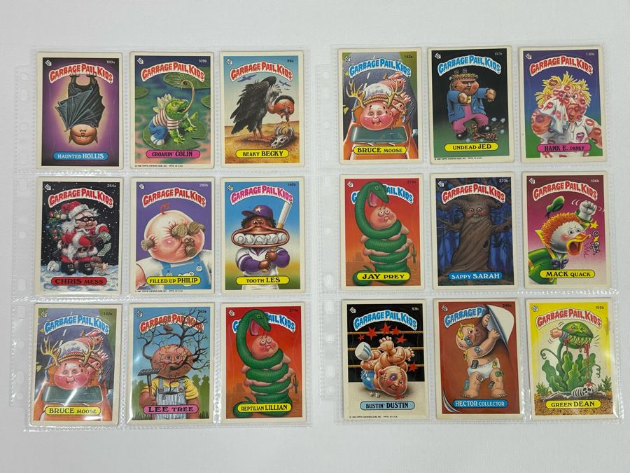 Collection Of 18 Original Eighties Vintage Topps Garbage Pail Kids Cards Stickers [Photo 1]