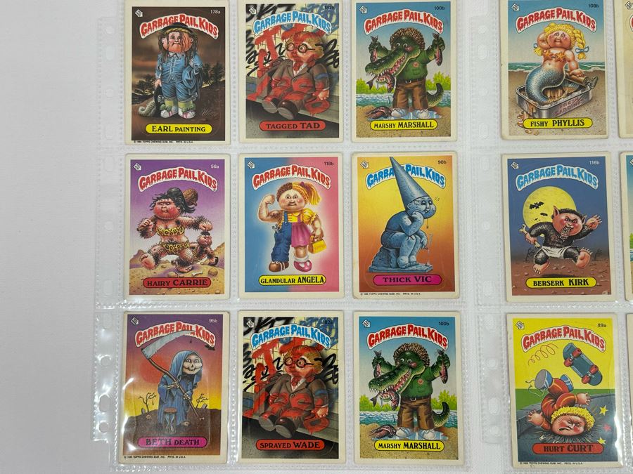 Collection Of 18 Original Eighties Vintage Topps Garbage Pail Kids ...