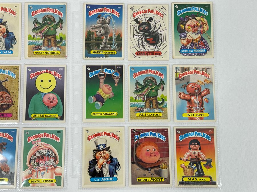 Collection Of 18 Original Eighties Vintage Topps Garbage Pail Kids Cards Stickers [Photo 4]
