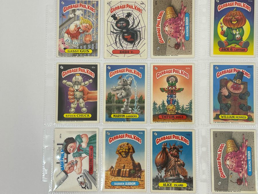 Collection Of 18 Original Eighties Vintage Topps Garbage Pail Kids ...