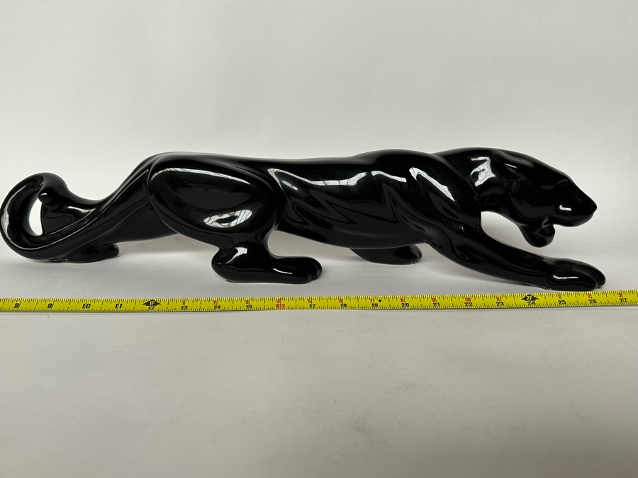 Black Ceramic Jaquar Figurine 23W X 5H [Photo 3]