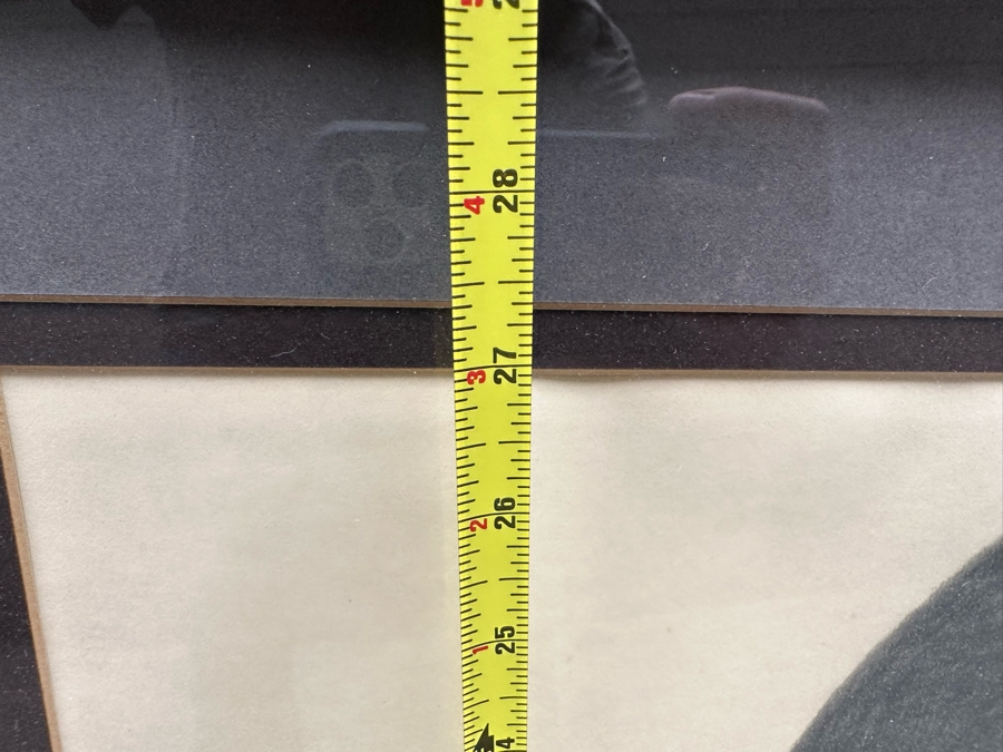 Original Drawing On Paper Of Cowboy Signed DB 19 X 27 Framed 27.5 X 35 [Photo 7]