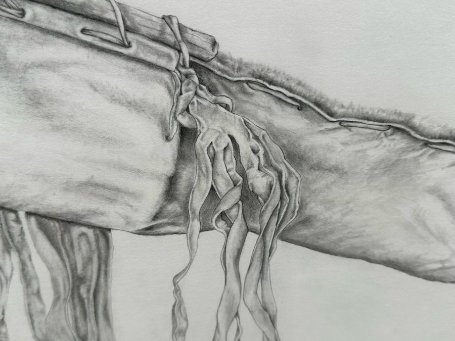 Original Drawing On Paper Of Native American Quiver And Arrows Signed DB 30 X 23 Framed 36 X 29 [Photo 6]