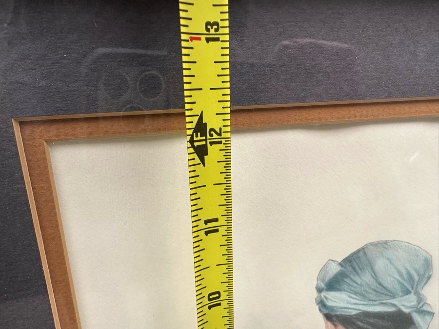 Original Drawing On Paper Of Native American Woman Holding Her Baby Signed DB  9 X 12 Framed 15 X 19 [Photo 12]