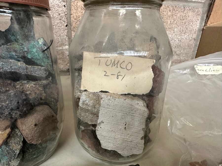 Collection Of Mined Minerals, Rocks, Tumbled Stones And Gold Flakes From Various Mines And Sites Including Dawson City Yukon, Tumco Gold Mine & Little Bodie Mine - See Photos [Photo 21]