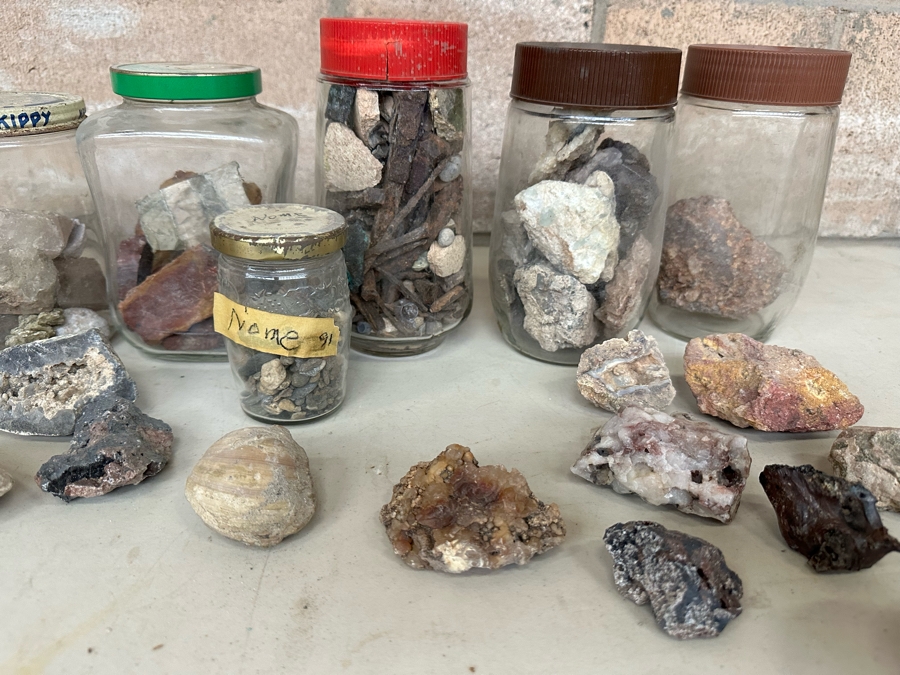 Collection Of Mined Minerals, Rocks, Fossils And Found Items From Various Mines And Sites Including The Tumco Gold Mine & Nome, Alaska - See Photos [Photo 36]