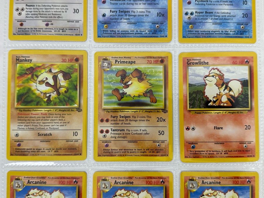 1999 'Unlimited' Third Print Run Pokemon Cards - 18 Cards Stored In Protective Sleeves [Photo 7]