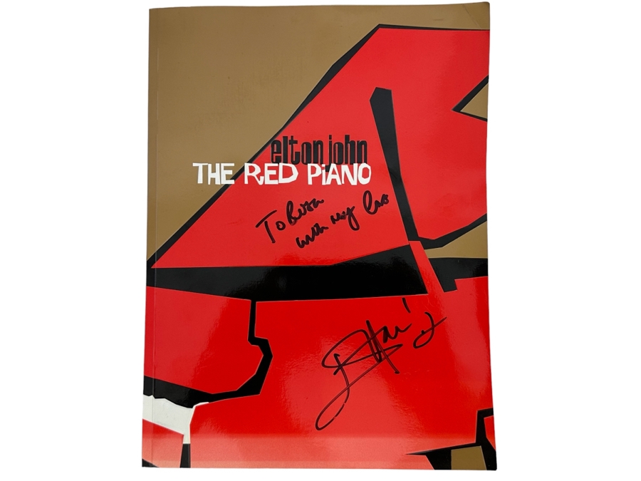 Hand Signed Elton John The Red Piano Program