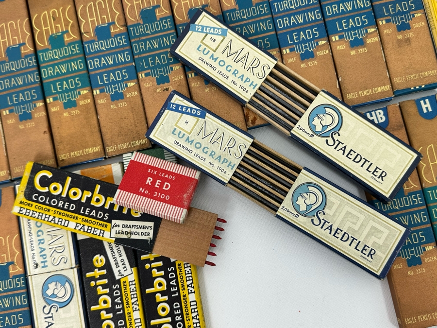 Vintage Engineering Drawing Leads From Staedtler, Eagle, Eberhard Faber And Box Of Vintage Pen Nibs [Photo 13]