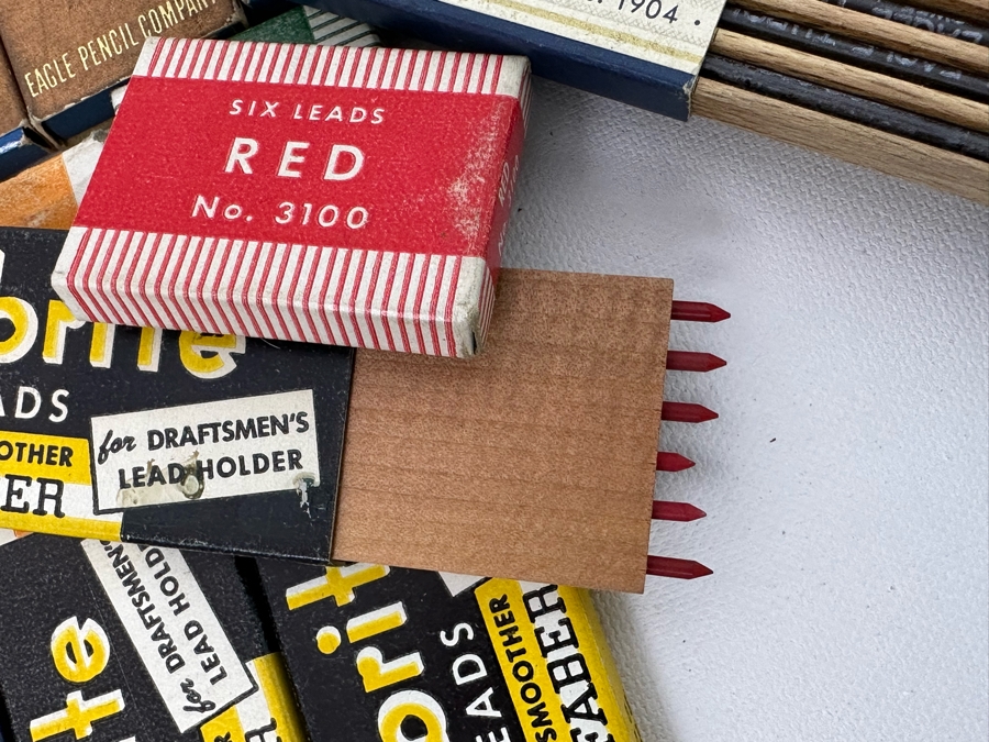 Vintage Engineering Drawing Leads From Staedtler, Eagle, Eberhard Faber And Box Of Vintage Pen Nibs [Photo 15]