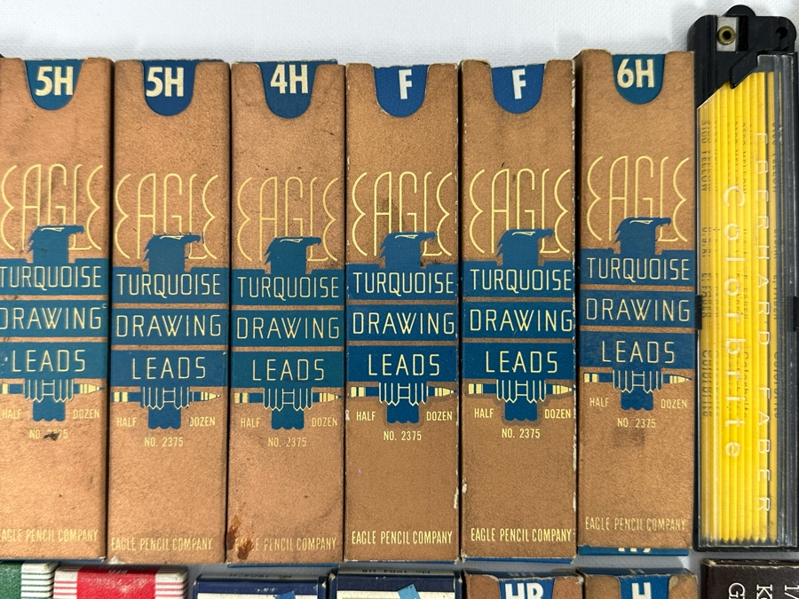 Vintage Engineering Drawing Leads From Staedtler, Eagle, Eberhard Faber And Box Of Vintage Pen Nibs [Photo 7]
