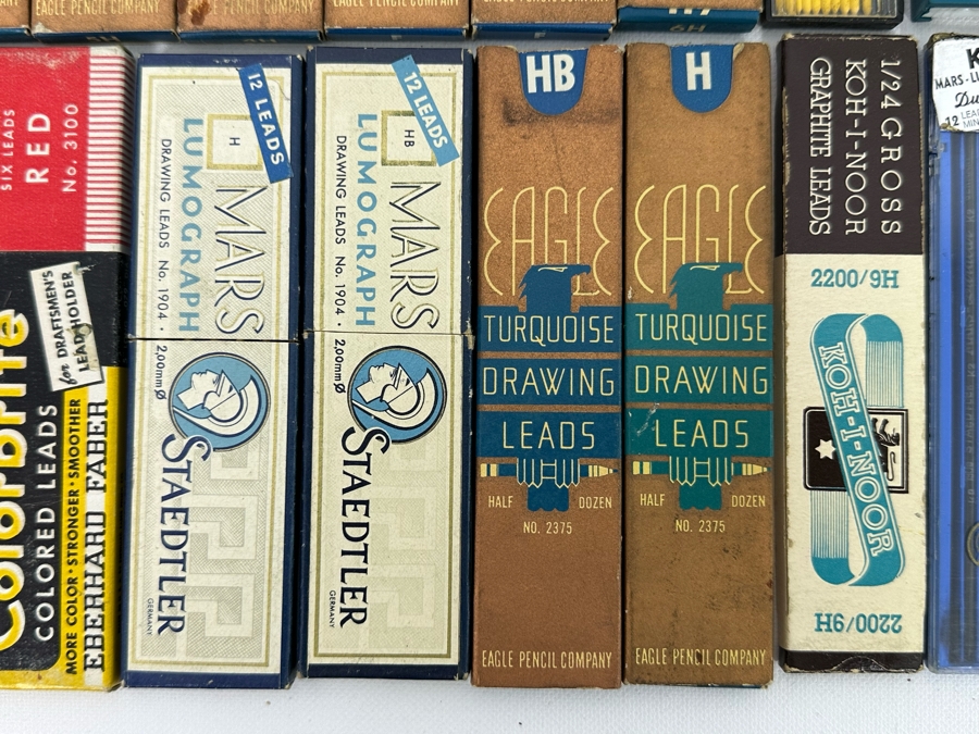 Vintage Engineering Drawing Leads From Staedtler, Eagle, Eberhard Faber And Box Of Vintage Pen Nibs [Photo 4]