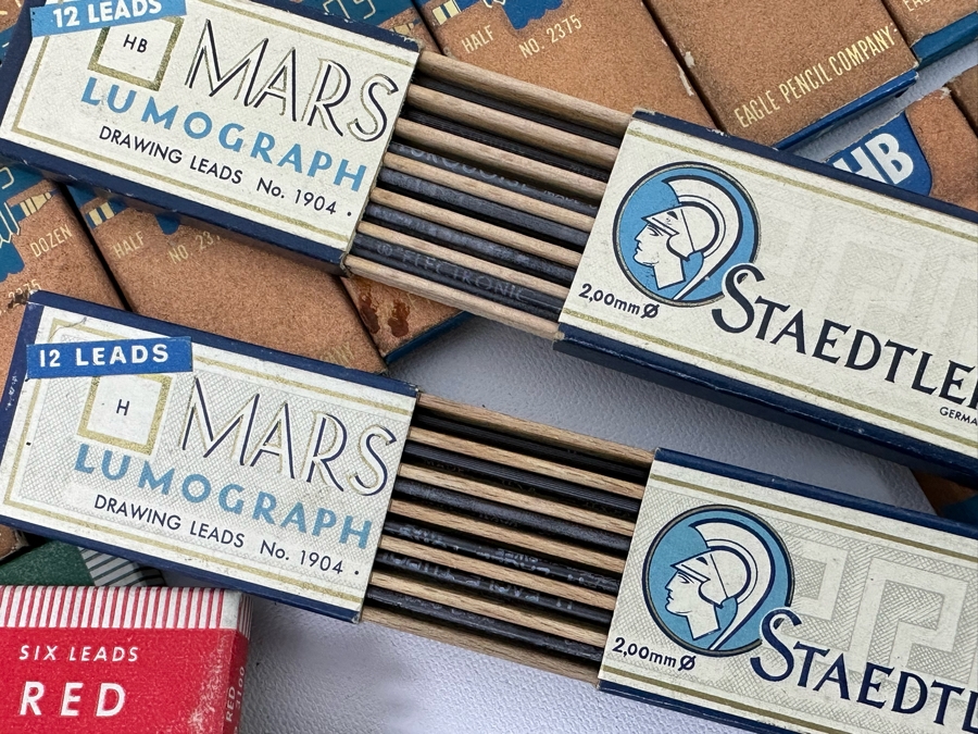 Vintage Engineering Drawing Leads From Staedtler, Eagle, Eberhard Faber And Box Of Vintage Pen Nibs [Photo 14]