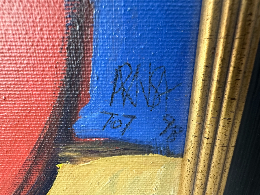 Original Angel Aransay Ortega (1943-2015, Spain) Painting 1998 21 X 28 Framed 26 X 34 (See Details Page For Artist Website: angelaransay.com) Signed Aransay 7:07 98 [Photo 7]