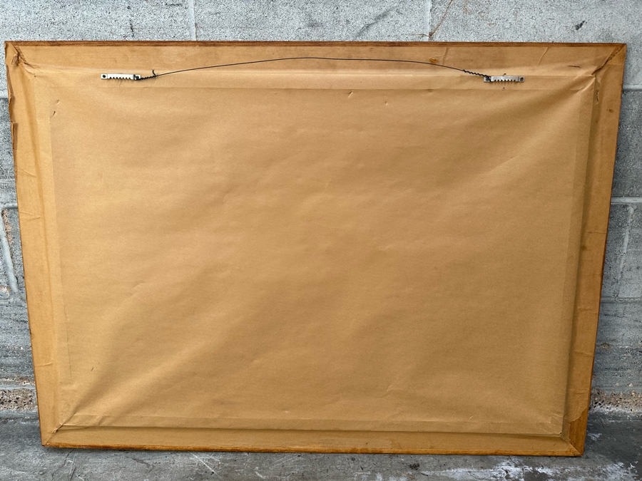 Original Mid-Century Abstract Curt Thompson Painting 36 X 24 Framed 42 X 30 [Photo 9]