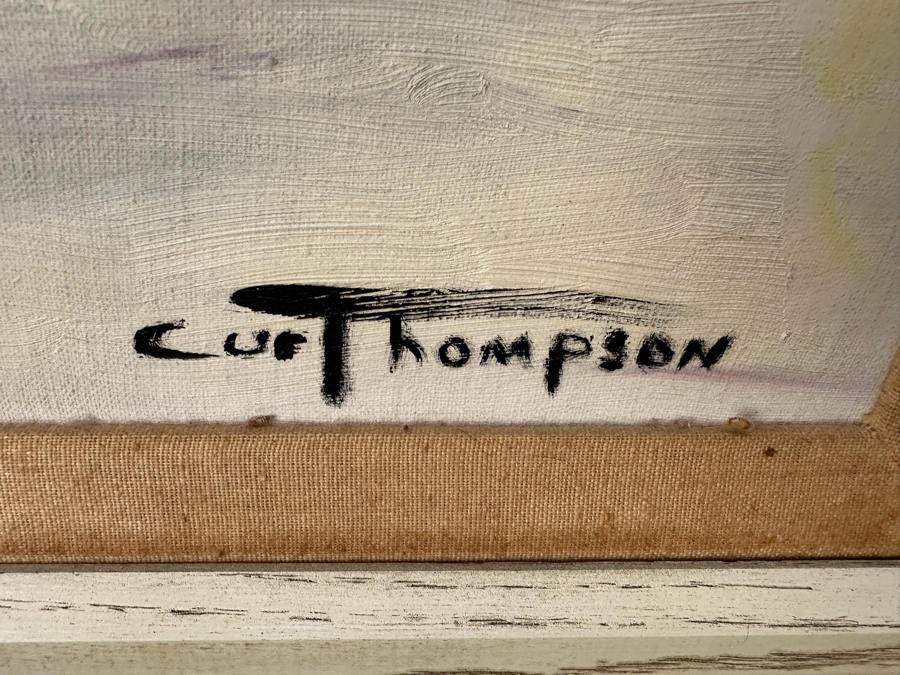 Original Mid-Century Abstract Curt Thompson Painting 36 X 24 Framed 42 X 30 [Photo 8]