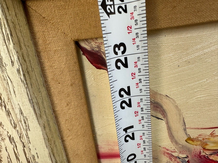 Original Mid-Century Abstract Curt Thompson Painting 36 X 24 Framed 42 X 30 [Photo 11]