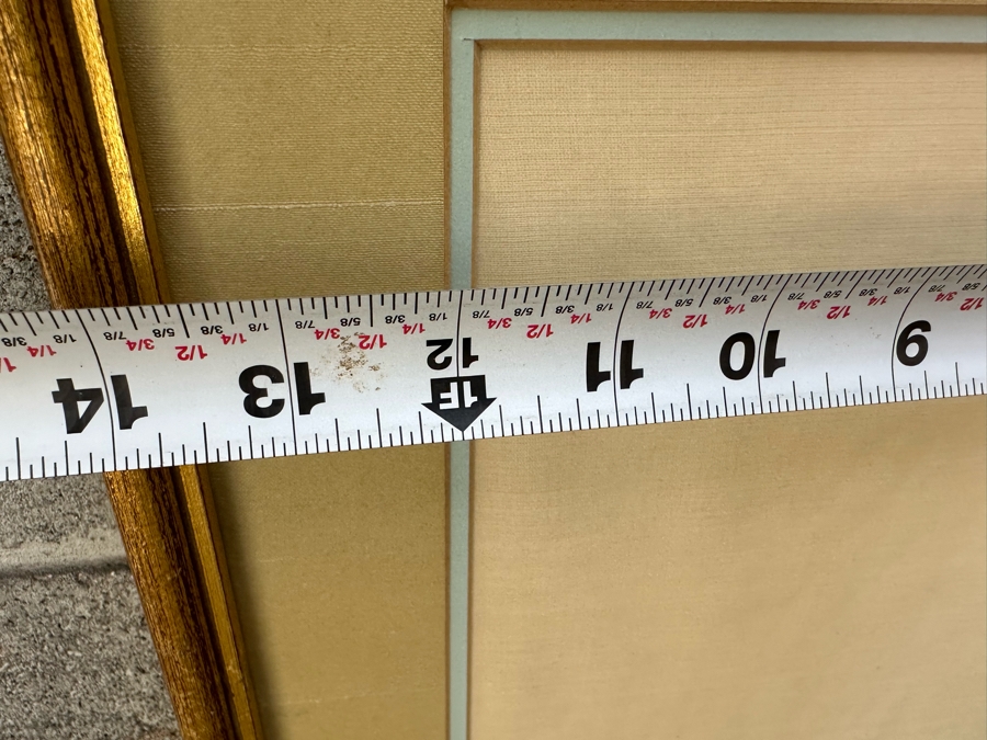 Pair Of Signed Original Chinese Silk Landscape Paintings 12 X 27 Framed 18 X 36 [Photo 9]