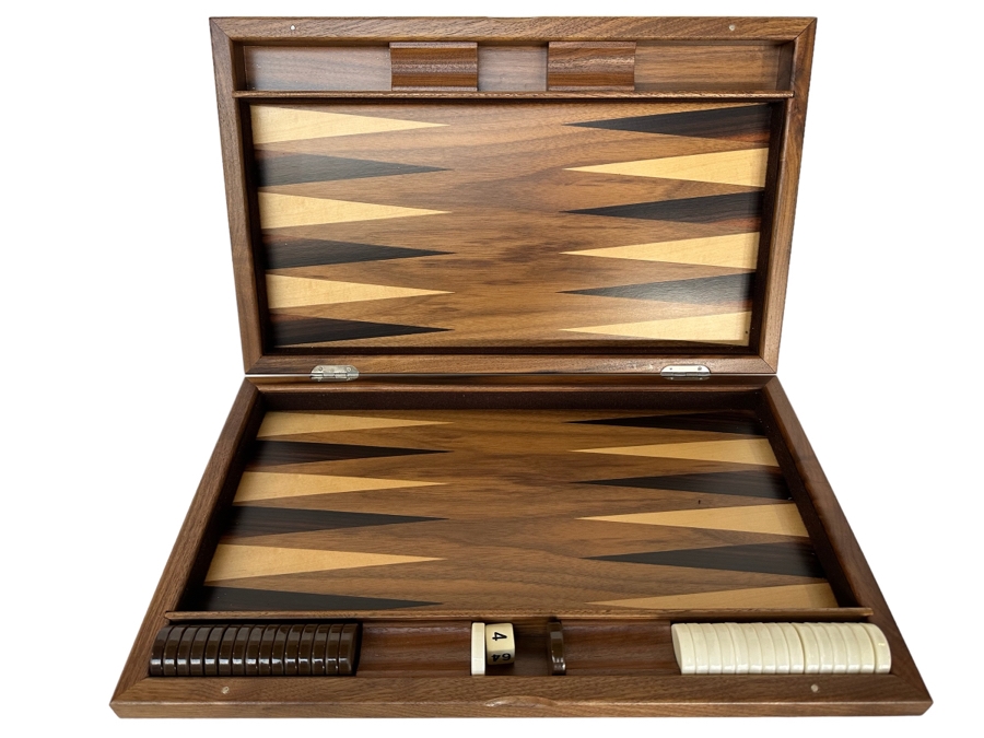 JUST ADDED - Wooden Travel Backgammon Game [Photo 1]