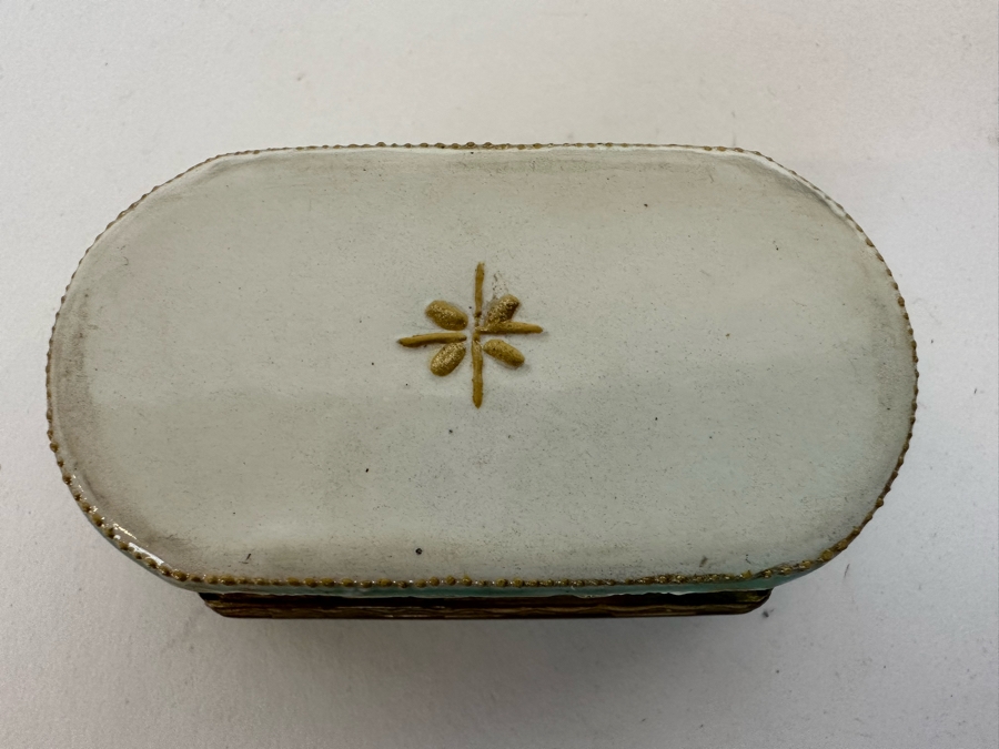 JUST ADDED - Antique English Hand Painted Enamel Box [Photo 6]
