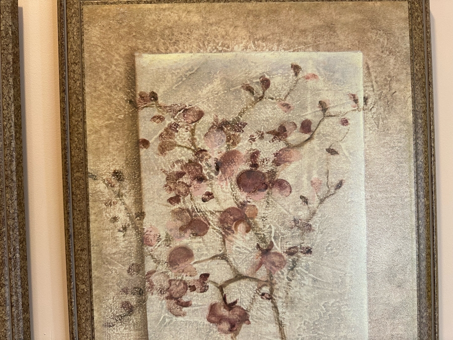 Pair Of Decorative Floral Prints 14 X 32 Retails $200 [Photo 5]