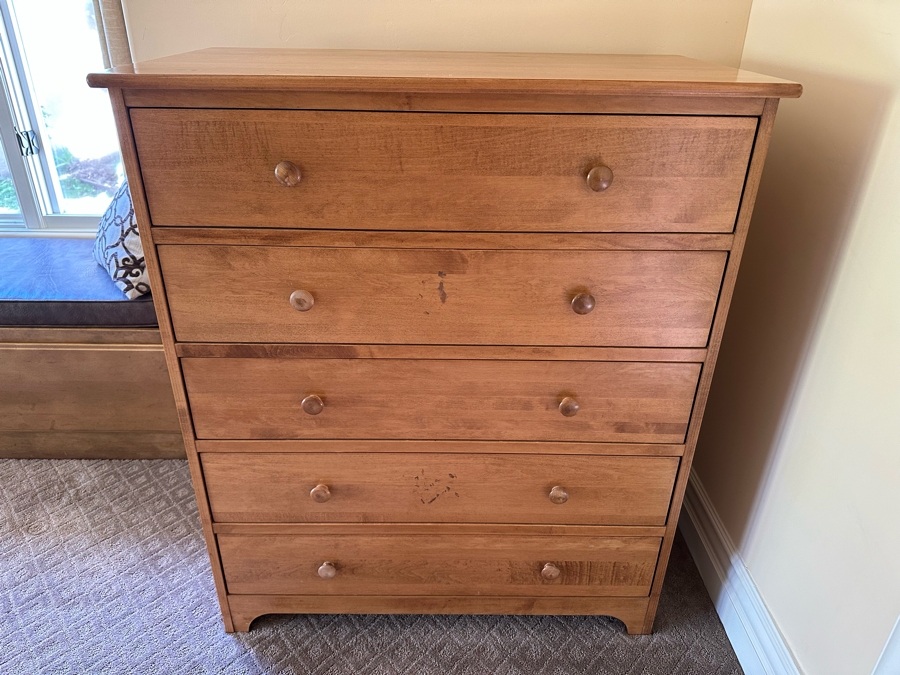 Wooden Pine Chest Of Drawers 39W X 21.5D X 45.5H [Photo 4]
