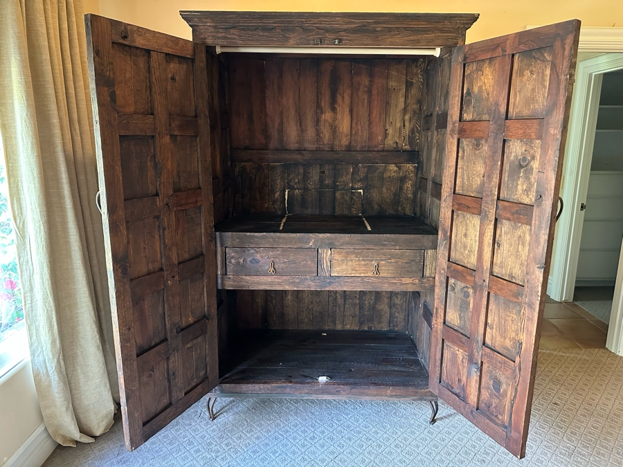 Rustic Wooden Armoire Cabinet 51W X 28D X 80H [Photo 6]