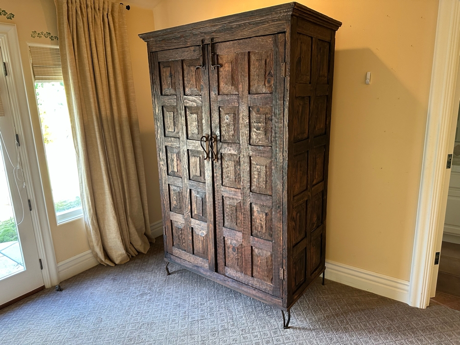 Rustic Wooden Armoire Cabinet 51W X 28D X 80H [Photo 3]