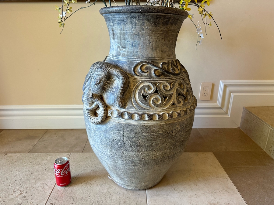 Large Elephant Motif Designer Indoor Flower Pot 21W X 29.5H [Photo 5]