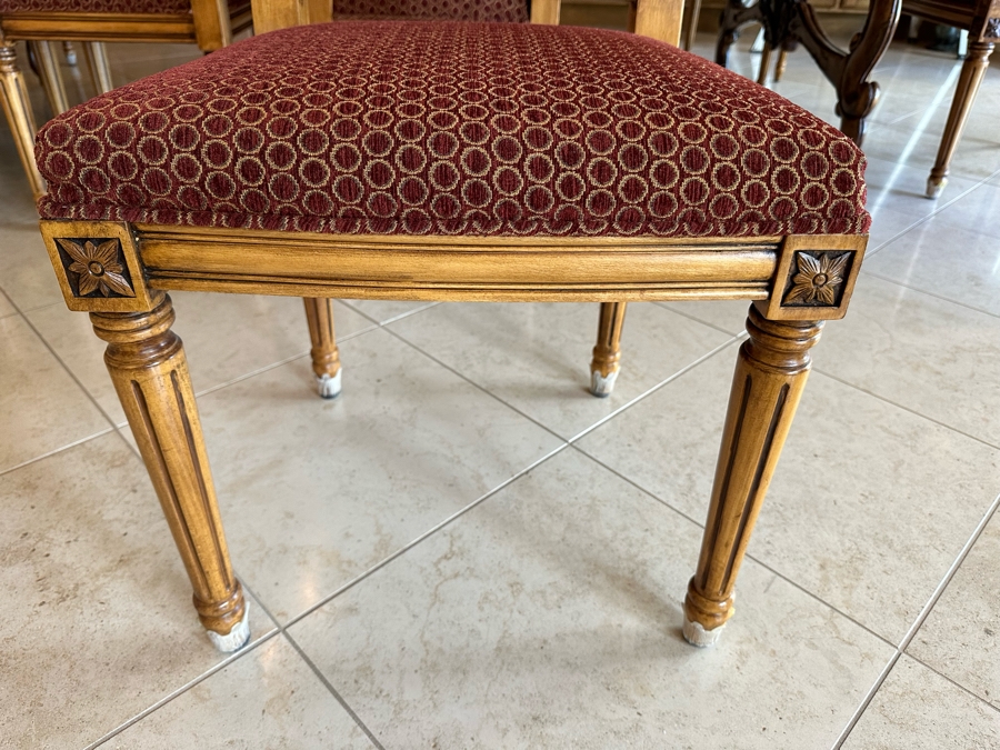 Grand Solid Wood Plank Top Dining Table 10'L X 49'W X 30.5'H With A Set Of Twelve Elegant Dining Chairs [Photo 19]
