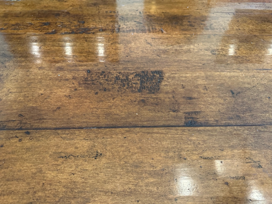 Grand Solid Wood Plank Top Dining Table 10'L X 49'W X 30.5'H With A Set Of Twelve Elegant Dining Chairs [Photo 12]