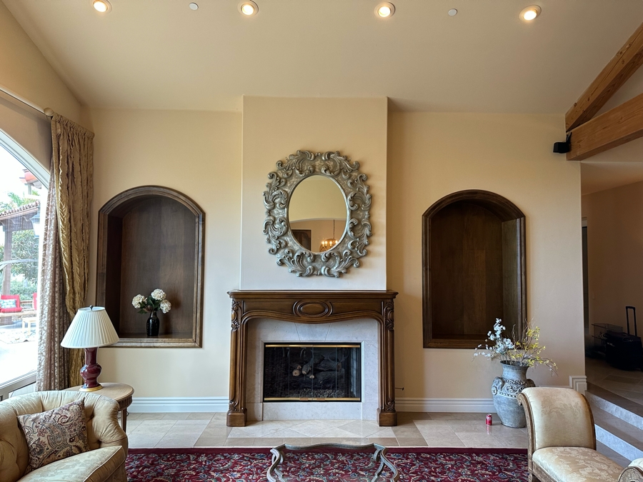 Grand Ornate Silver Wall Mirror Lightweight Composite Material 54W X 64H [Photo 3]