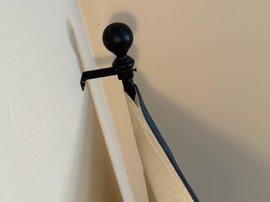 Impressive French Tapestry Wall Hanging With Metal Display Rod 85W X 73H [Photo 12]